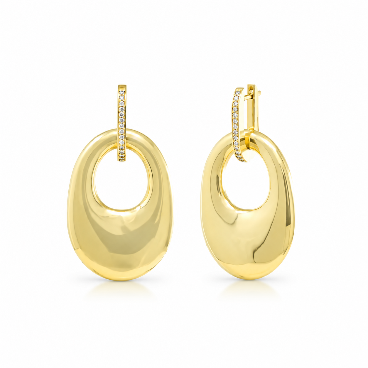 Interchangeable Gold Eclipse Hoops