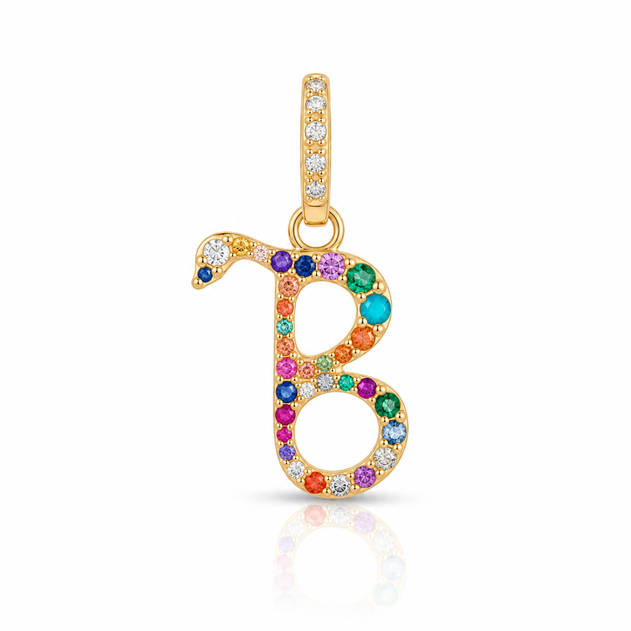 Rainbow Snake Initial Charm