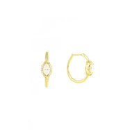 Single Stone Diamond Hoops
