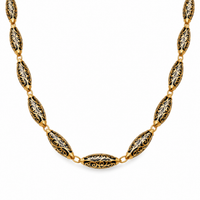 Gold Enamel Snake Bead Chain