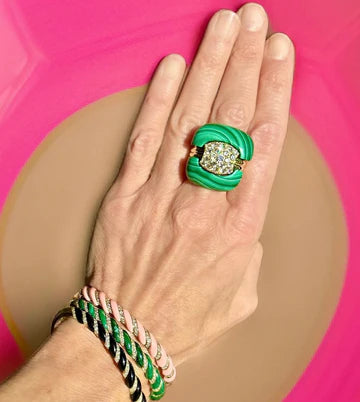 Carved Stone Trophy Ring