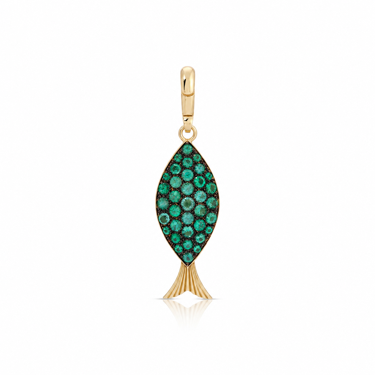 Emerald Fish Charm