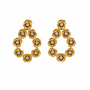 Blackened Diamond Lucky Charm Chandelier Hoops