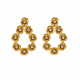 Blackened Diamond Lucky Charm Chandelier Hoops