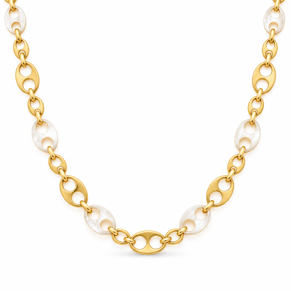 Heavy Nautical Chain with Mother of Pearl