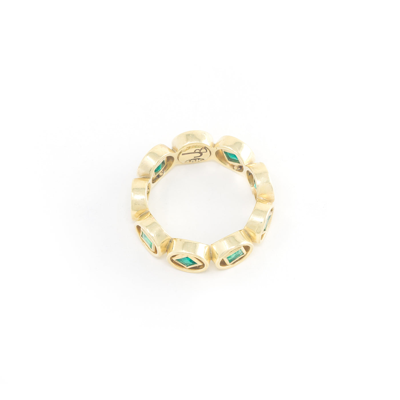 Mini Shadow Square Emerald Ring