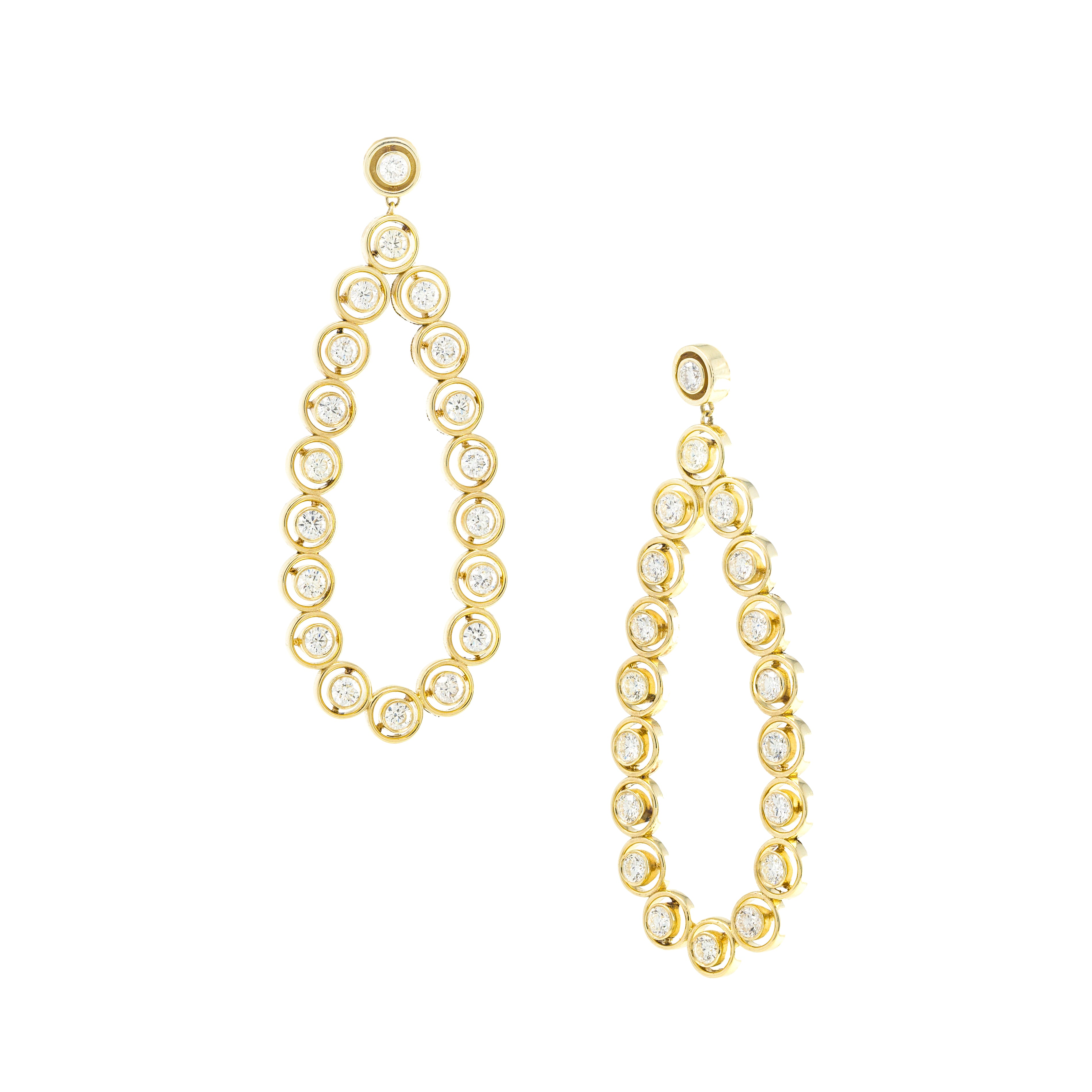 Shadow Diamond Chandelier Earrings