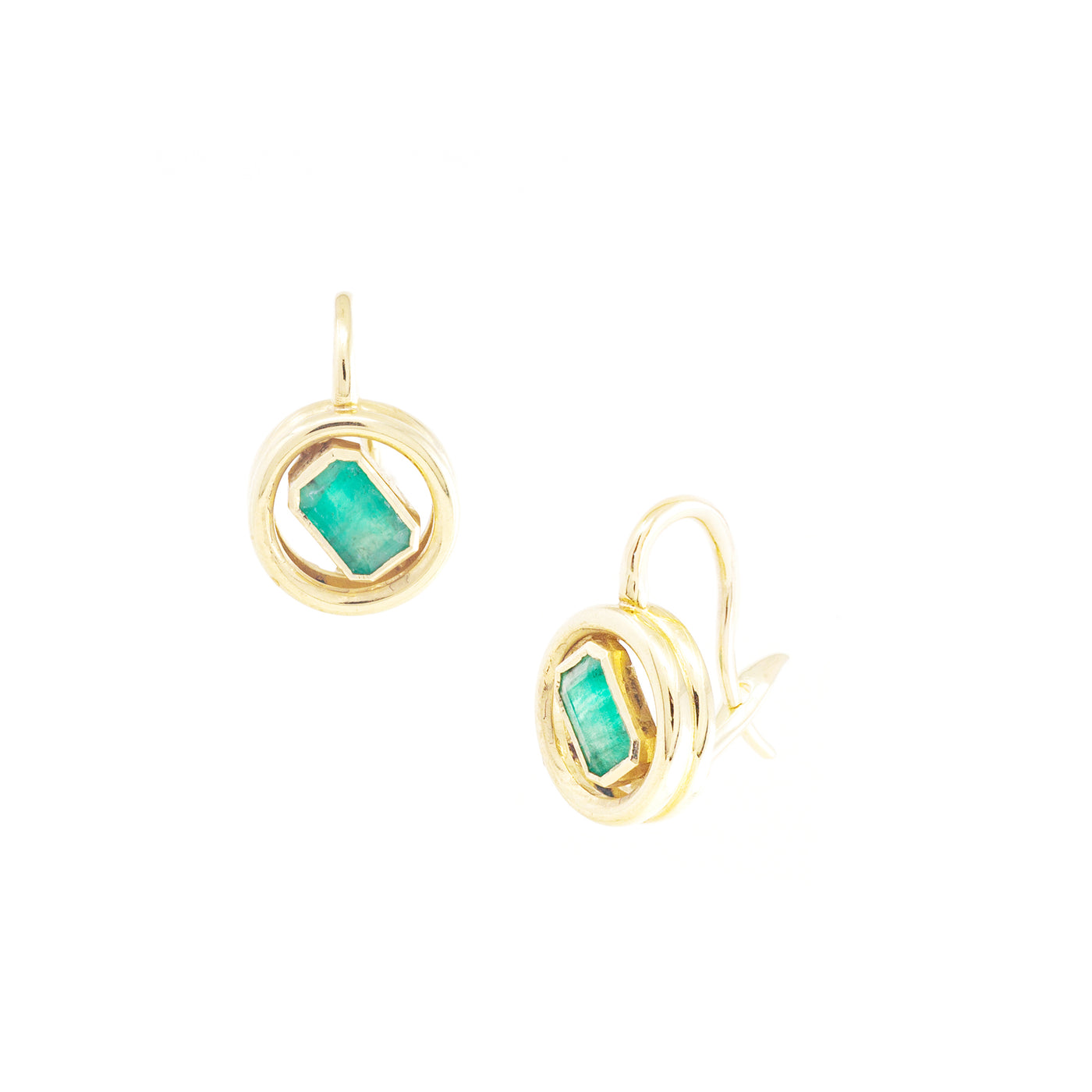 Shadow Emerald Drop Earrings