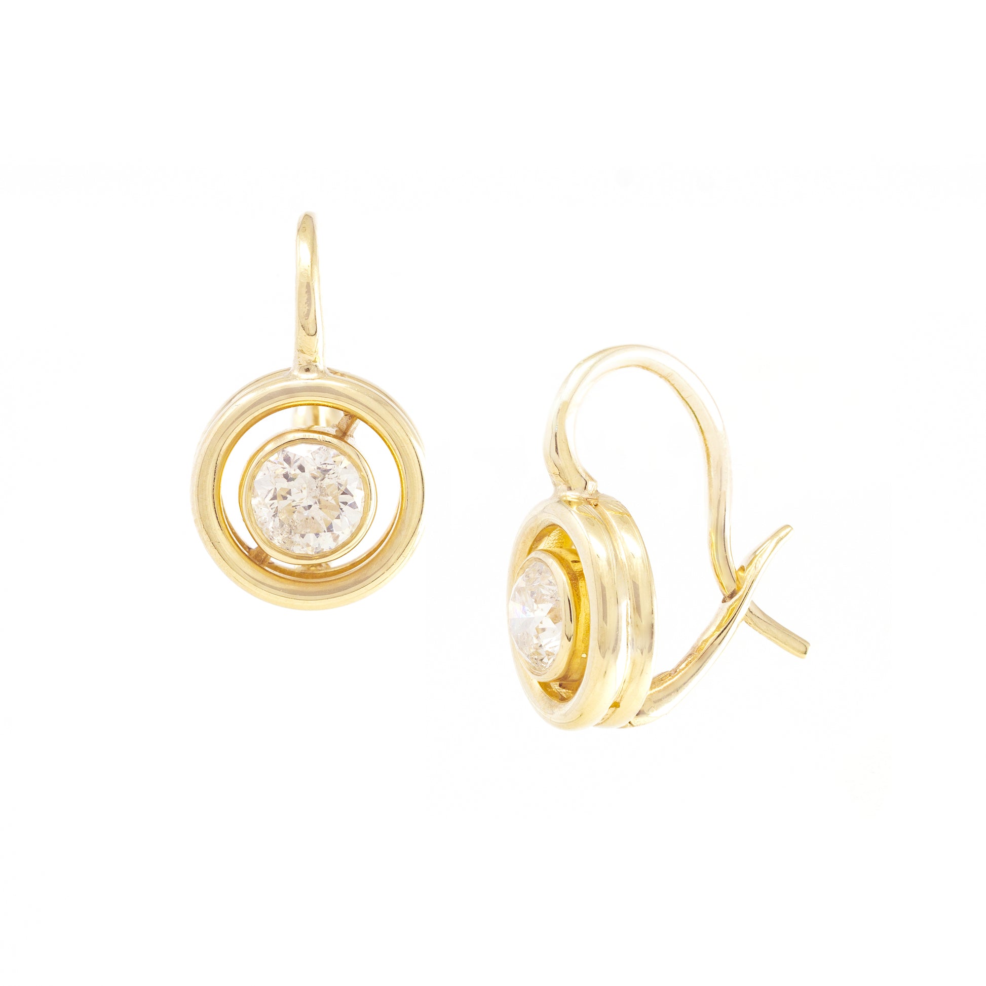 Shadow Max Round Diamond Drop Earrings