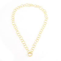Circle Chain with Diamond Clasp