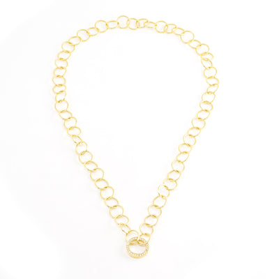 Circle Chain with Diamond Clasp