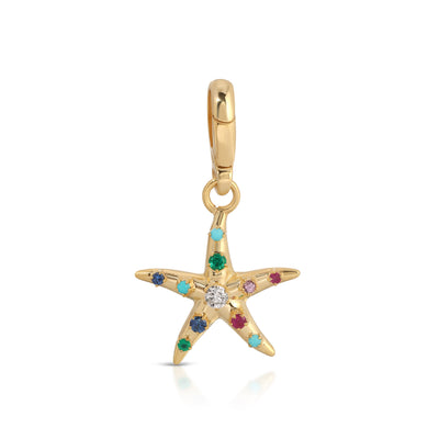 Multicolored Starfish Charm