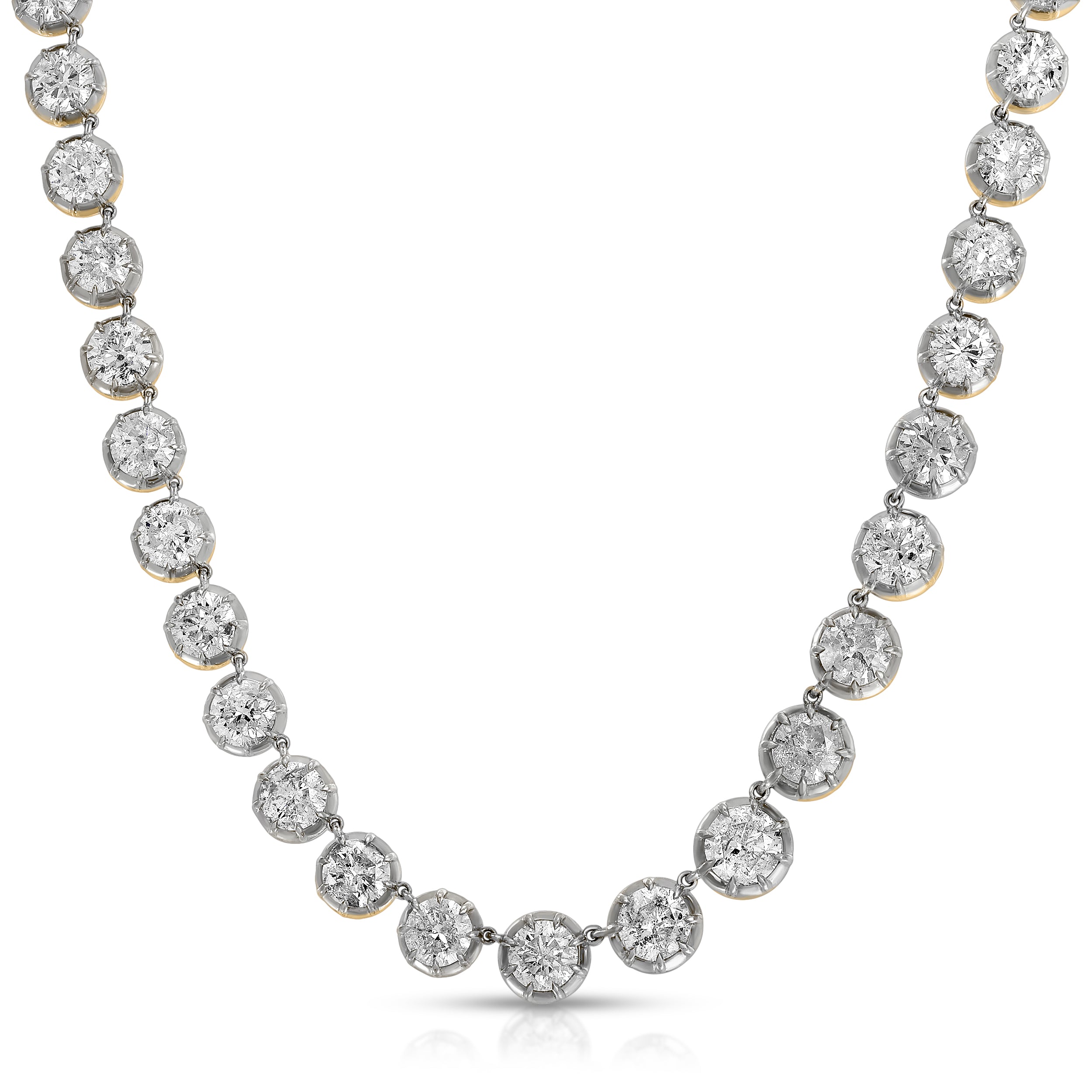 Two Toned Diamond Riviere Necklace