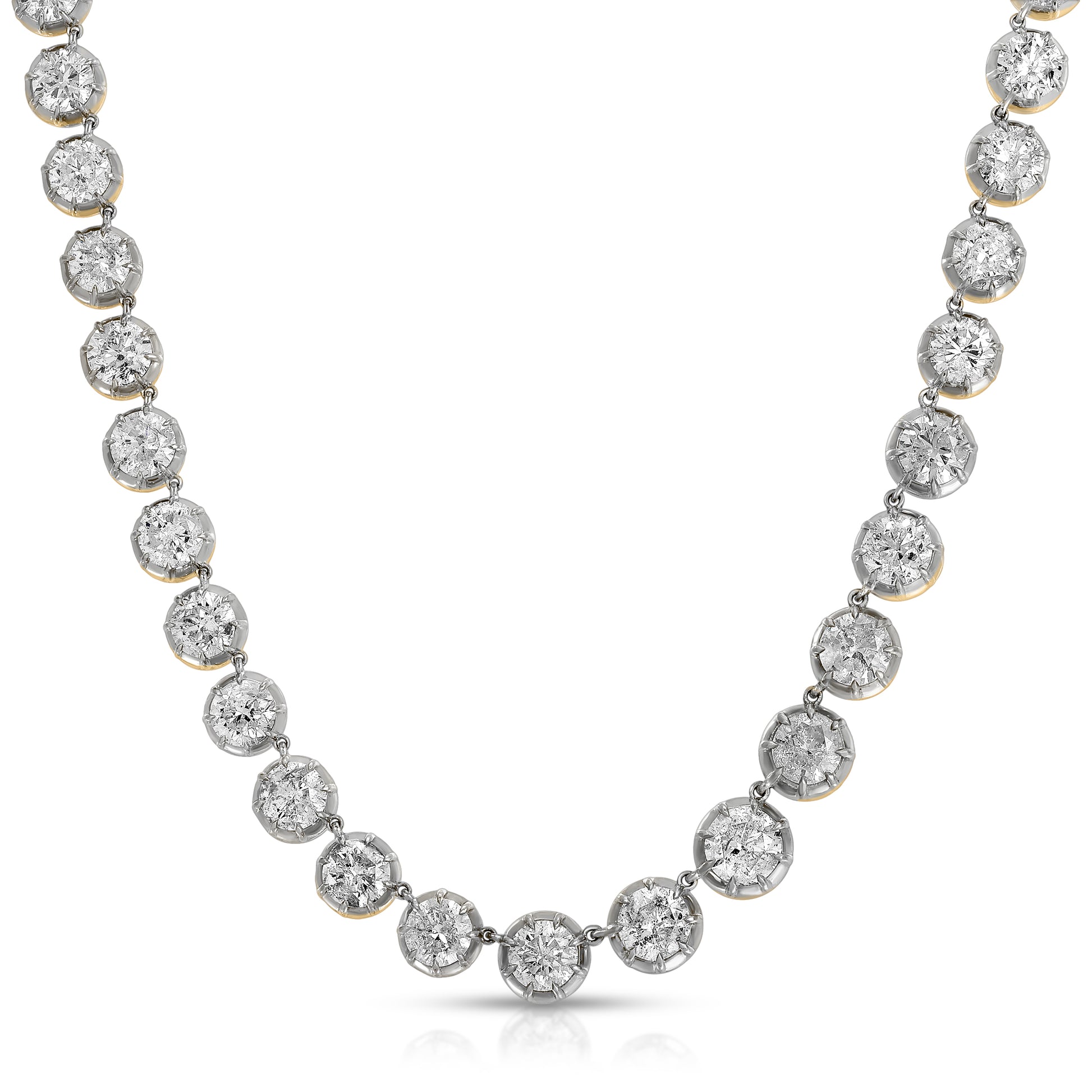 Two Toned Diamond Riviere Necklace