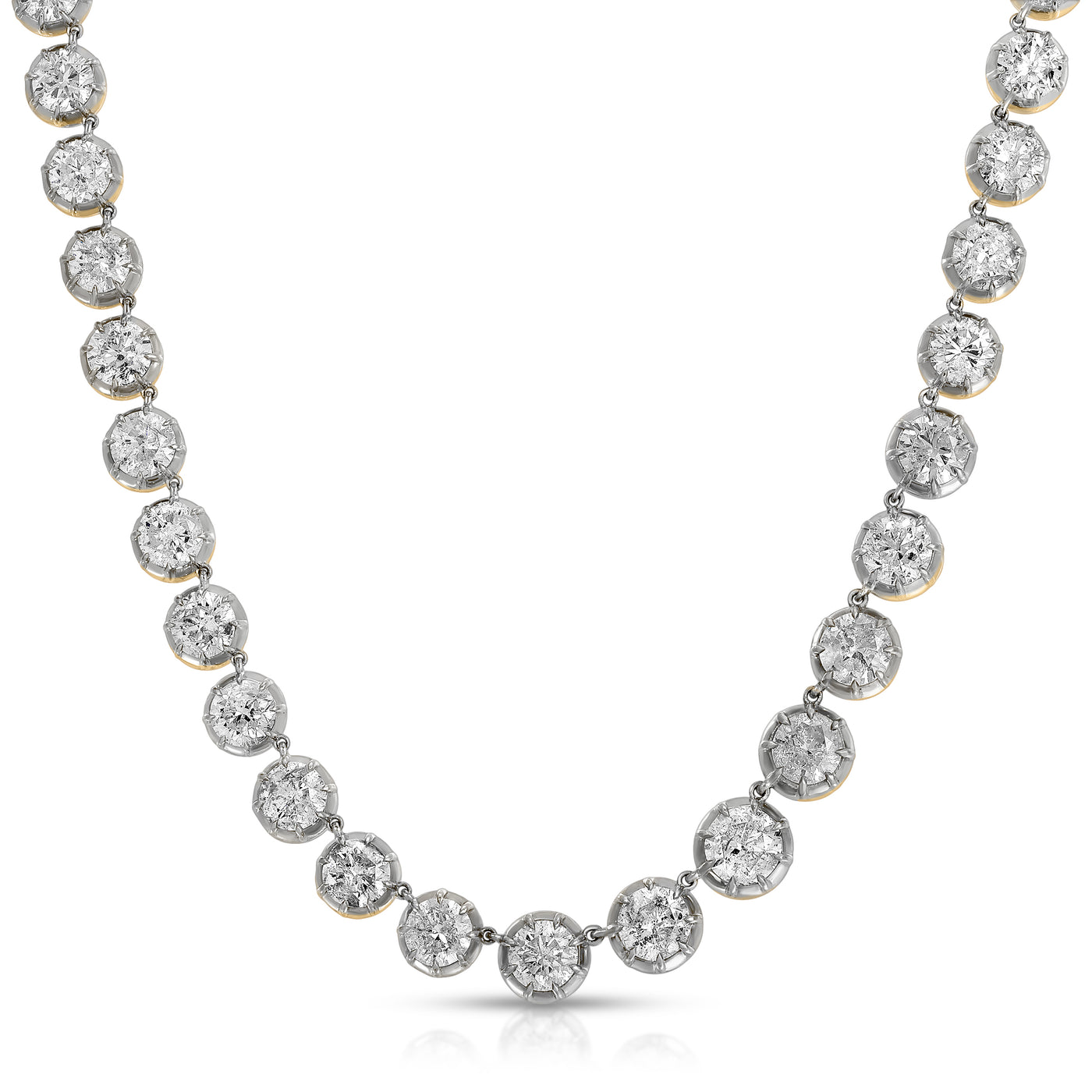 Two Toned Diamond Riviere Necklace