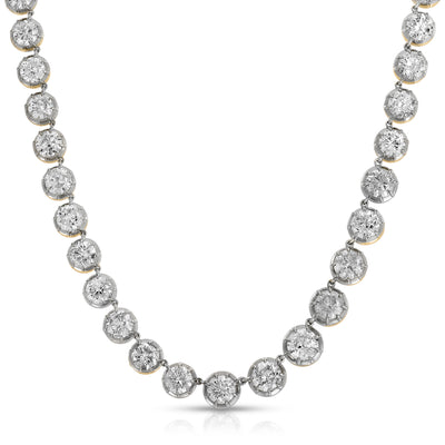 Two Toned Diamond Riviere Necklace