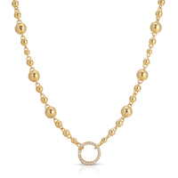 Ball Charm Chain with Diamond Clasp