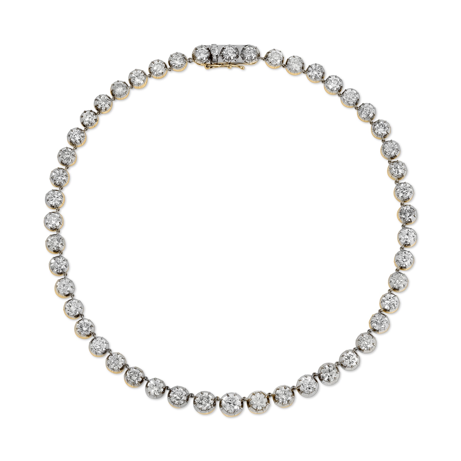 Two Toned Diamond Riviere Necklace
