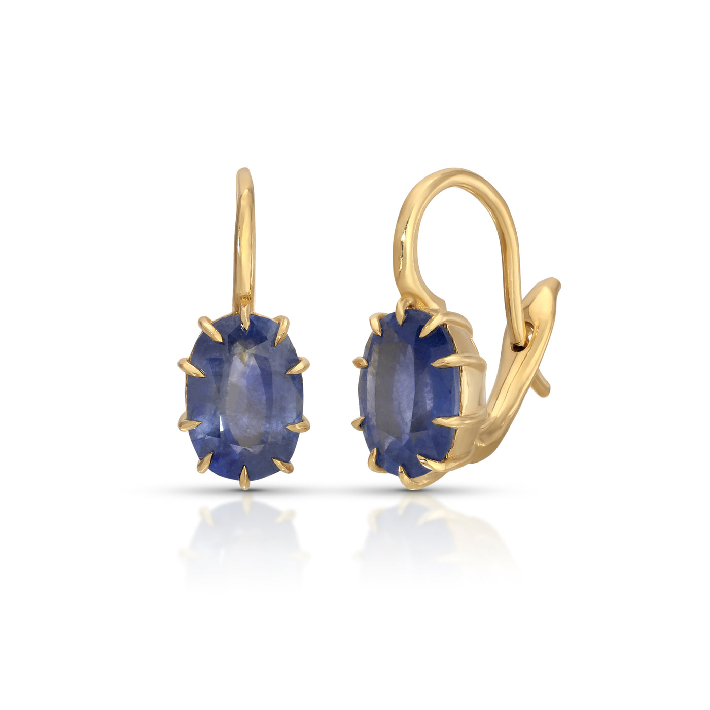 Victorian Blue Sapphire Drop Earrings