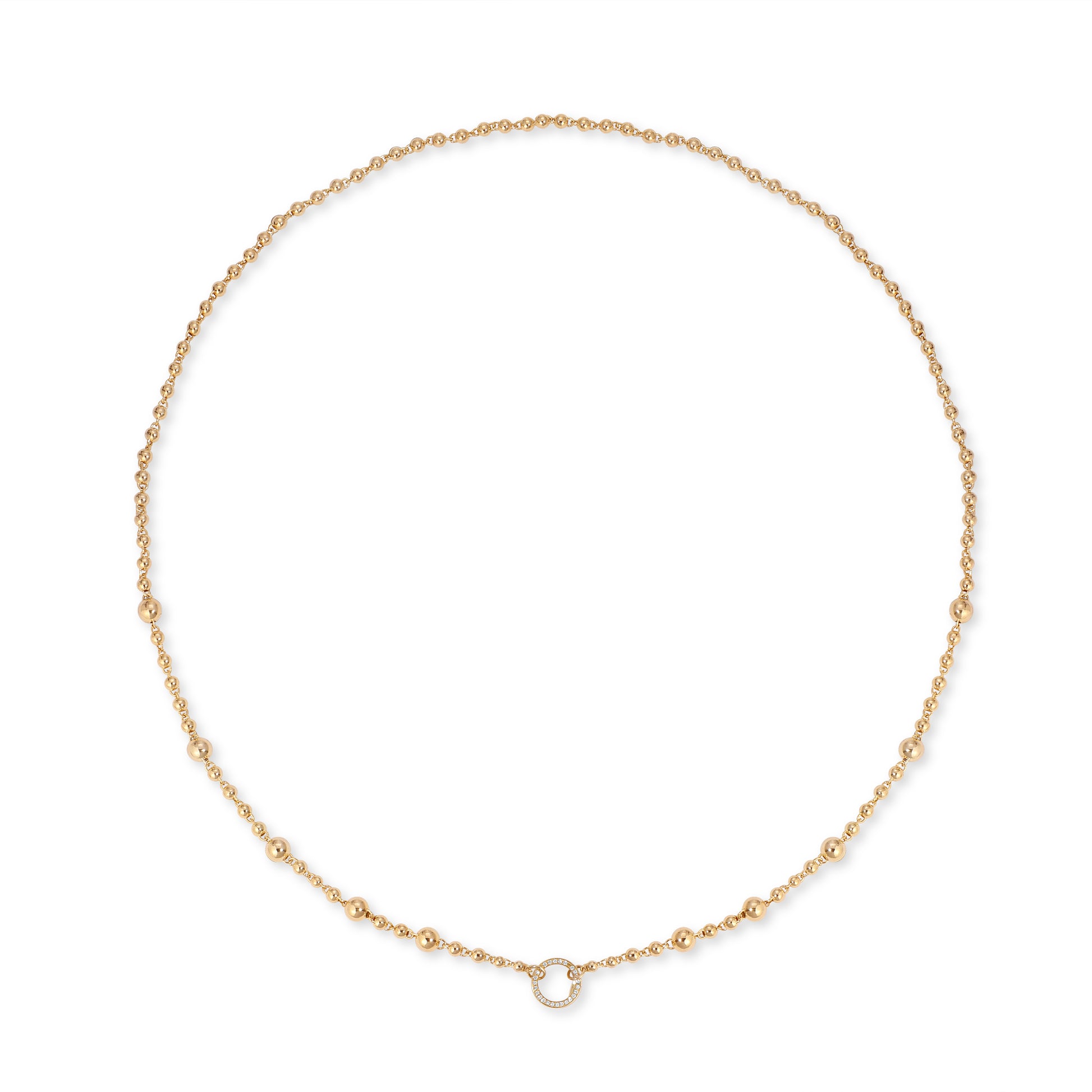 Ball Charm Chain with Diamond Clasp