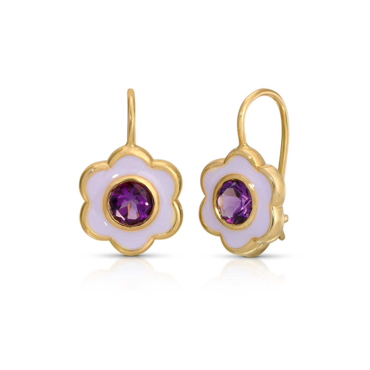 Enamel Flower Earrings