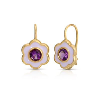 Enamel Flower Earrings