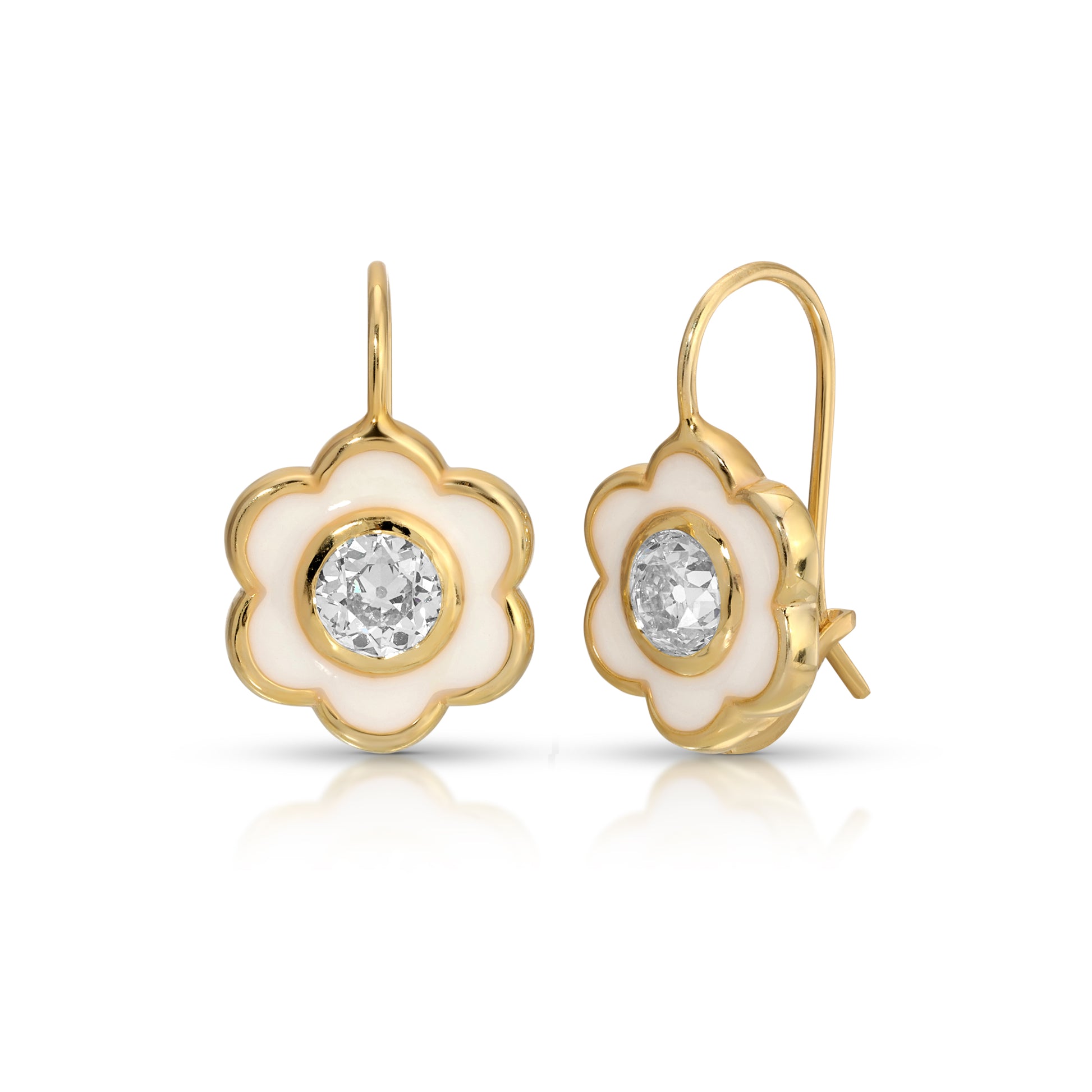 Enamel Flower Earrings