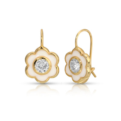 Enamel Flower Earrings