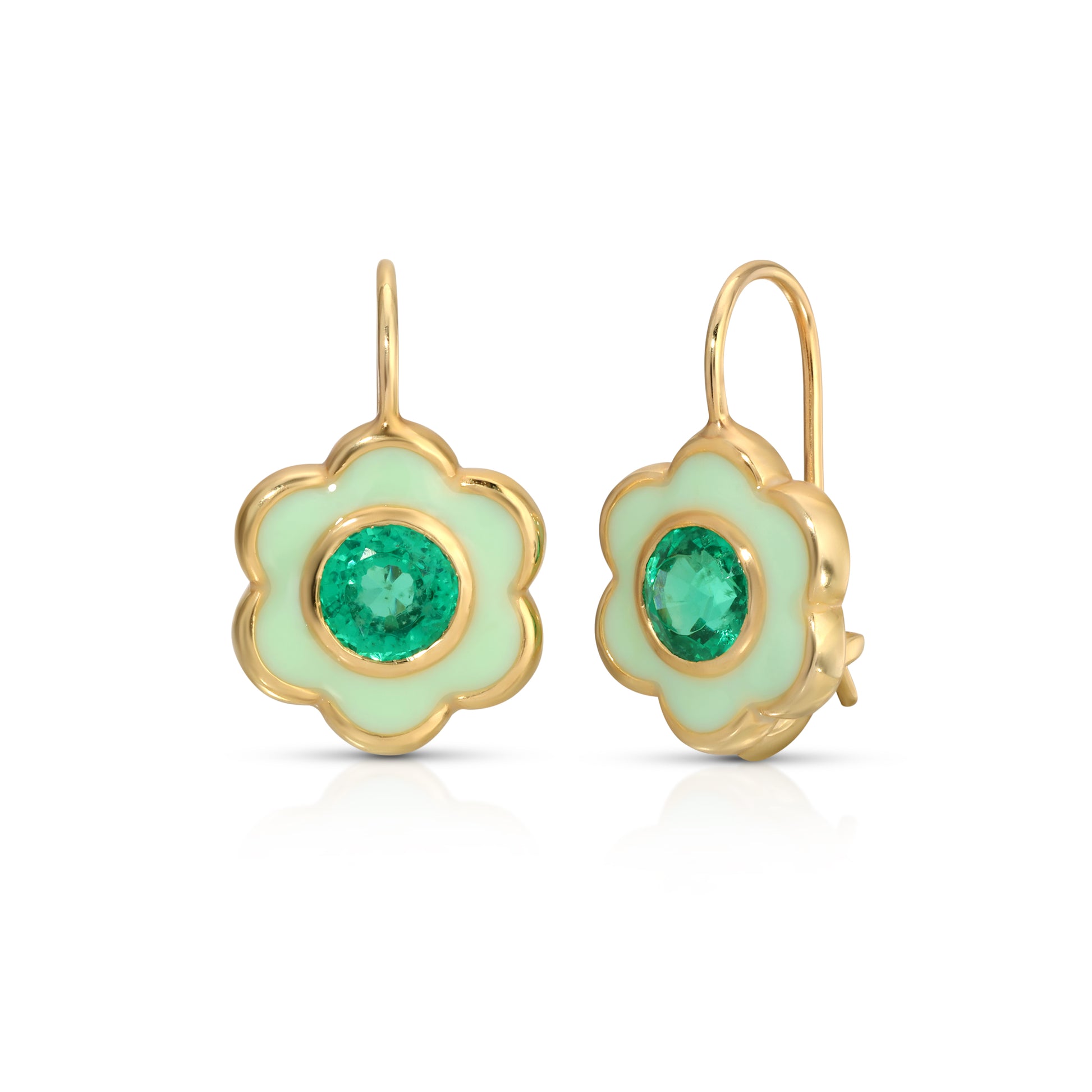 Enamel Flower Earrings