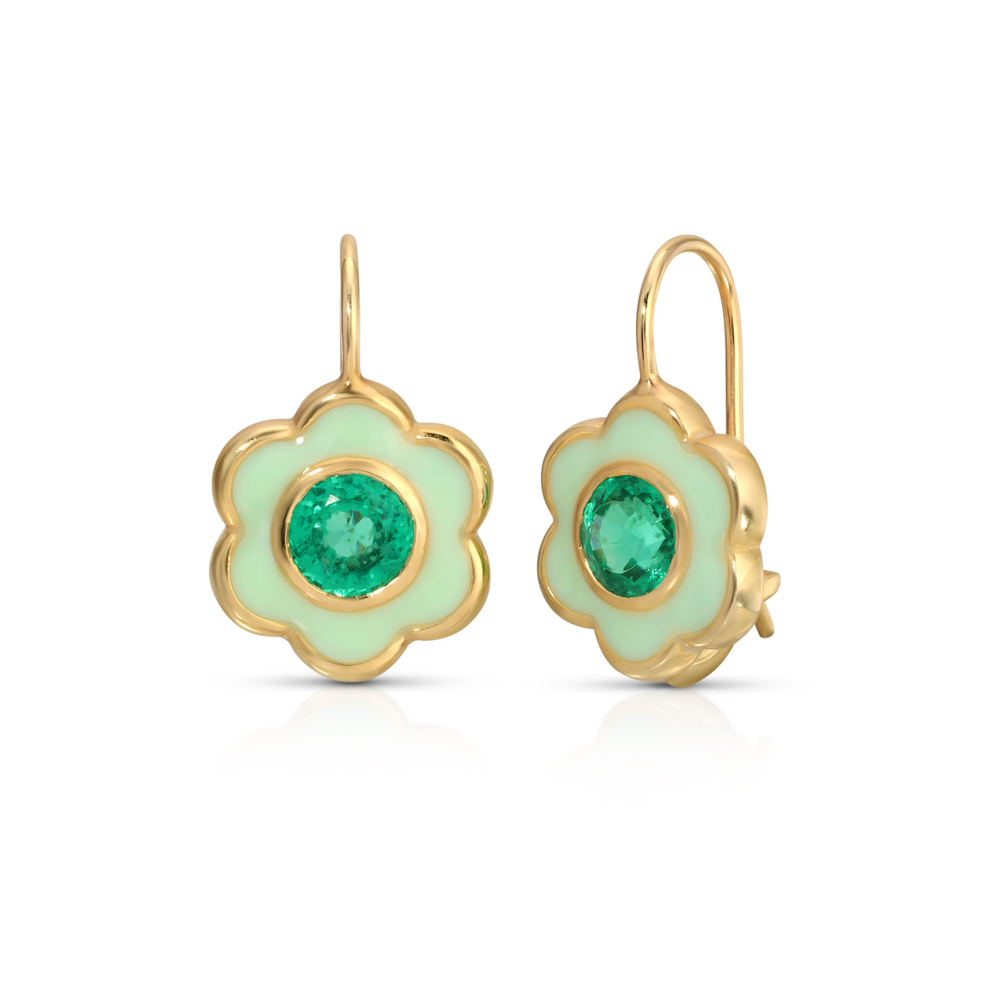 Enamel Flower Earrings