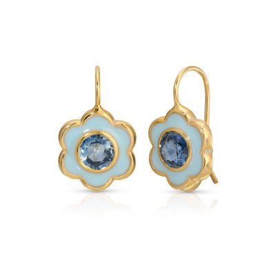 Enamel Flower Earrings