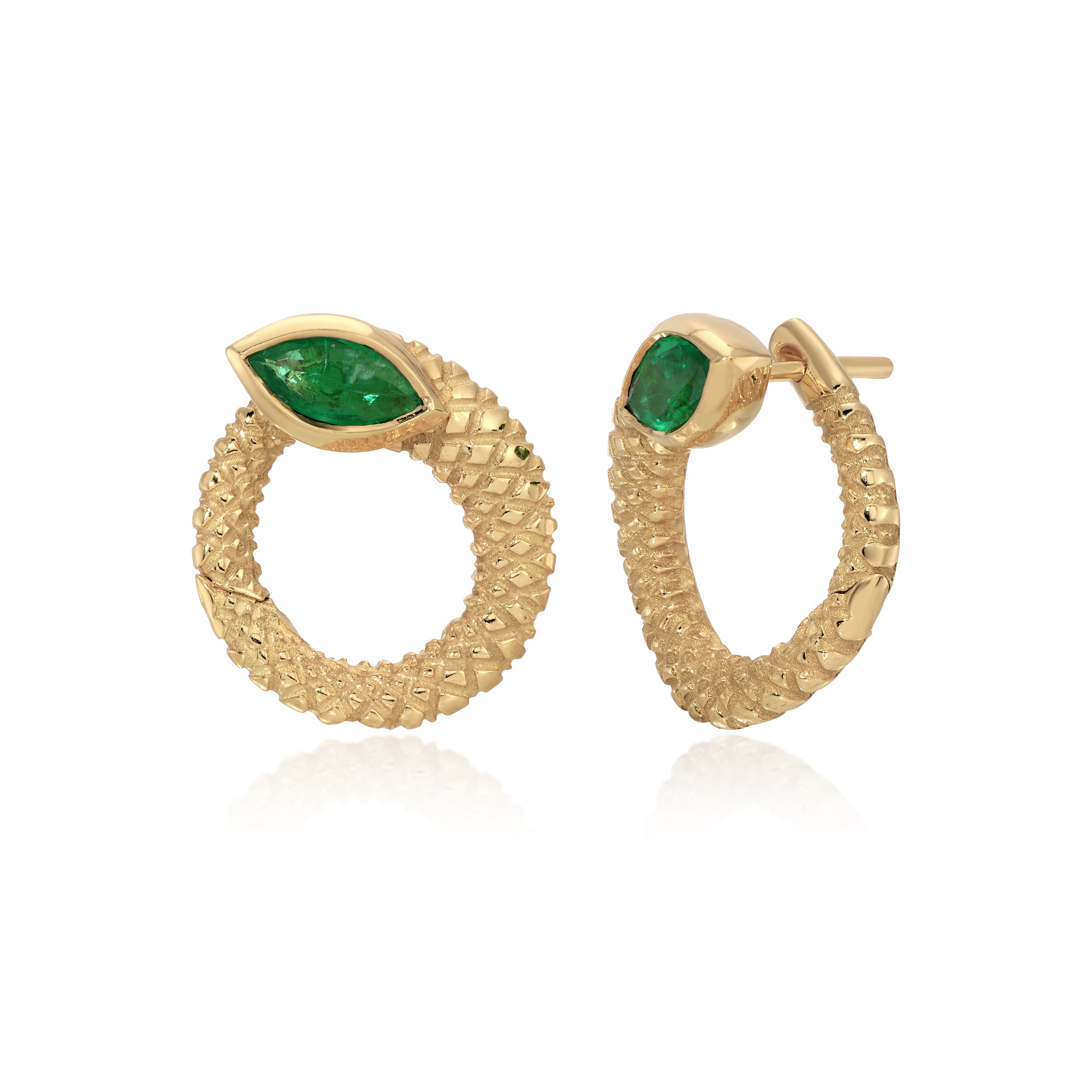 Twisted Snake Hoops