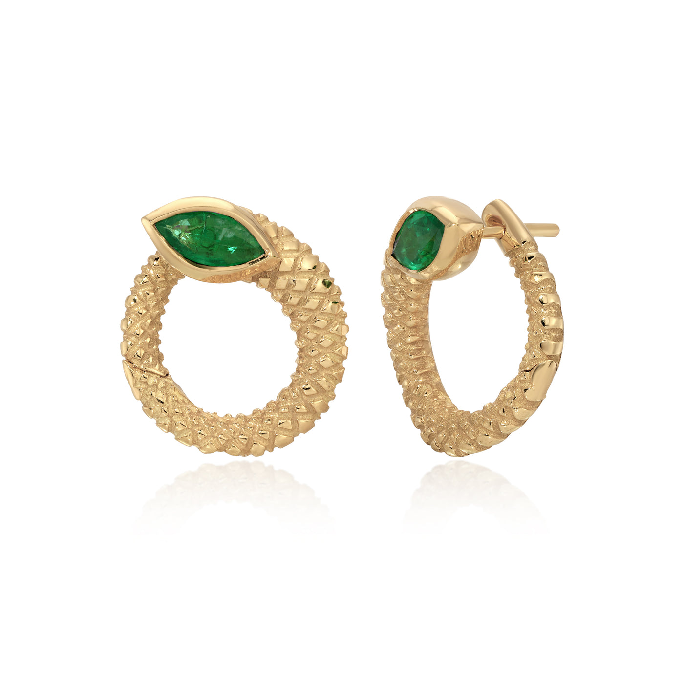 Twisted Snake Hoops