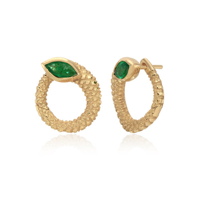 Twisted Snake Hoops