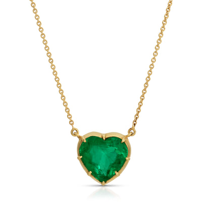 Emerald Candy Wrapper Heart Necklace