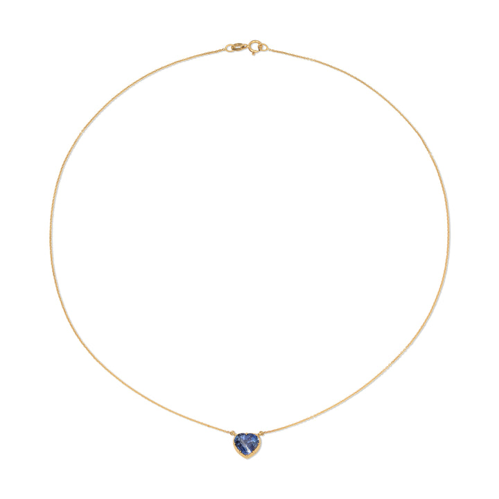 Blue Sapphire Candy Wrapper Heart Necklace – Jenna Blake