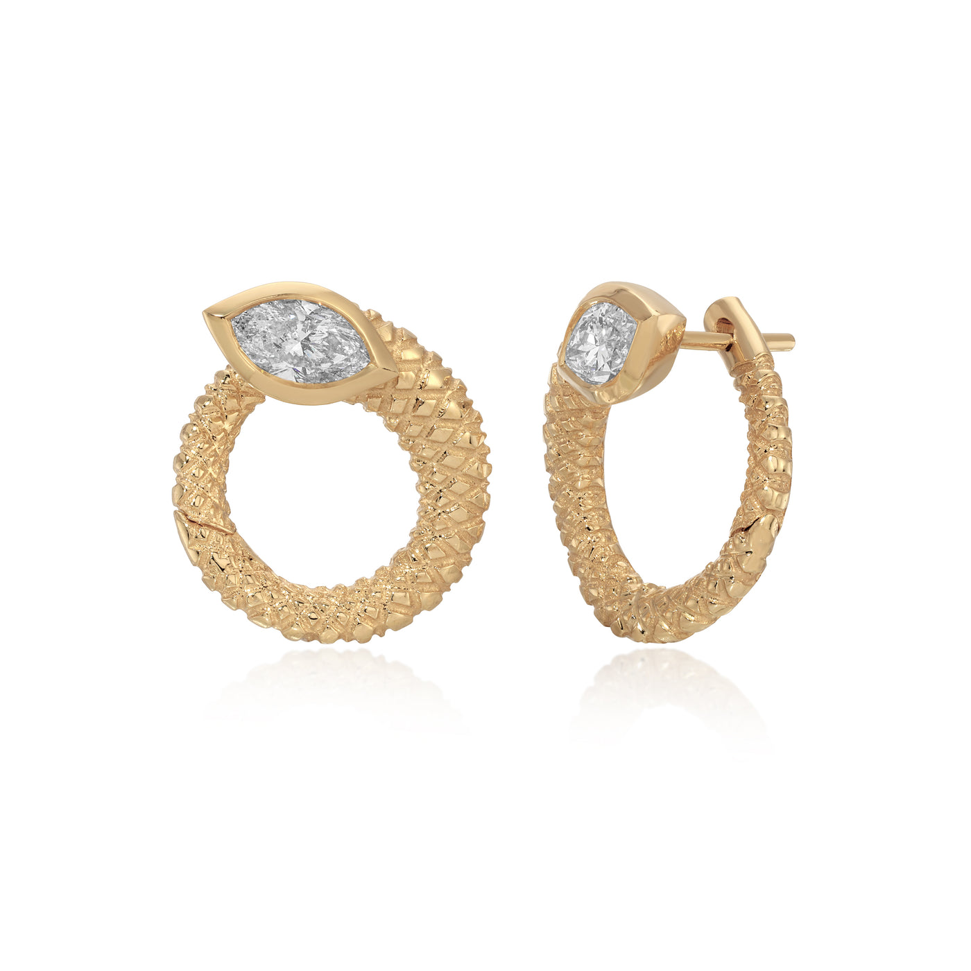 Twisted Snake Hoops