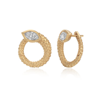 Twisted Snake Hoops