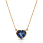 Blue Sapphire Candy Wrapper Heart Necklace