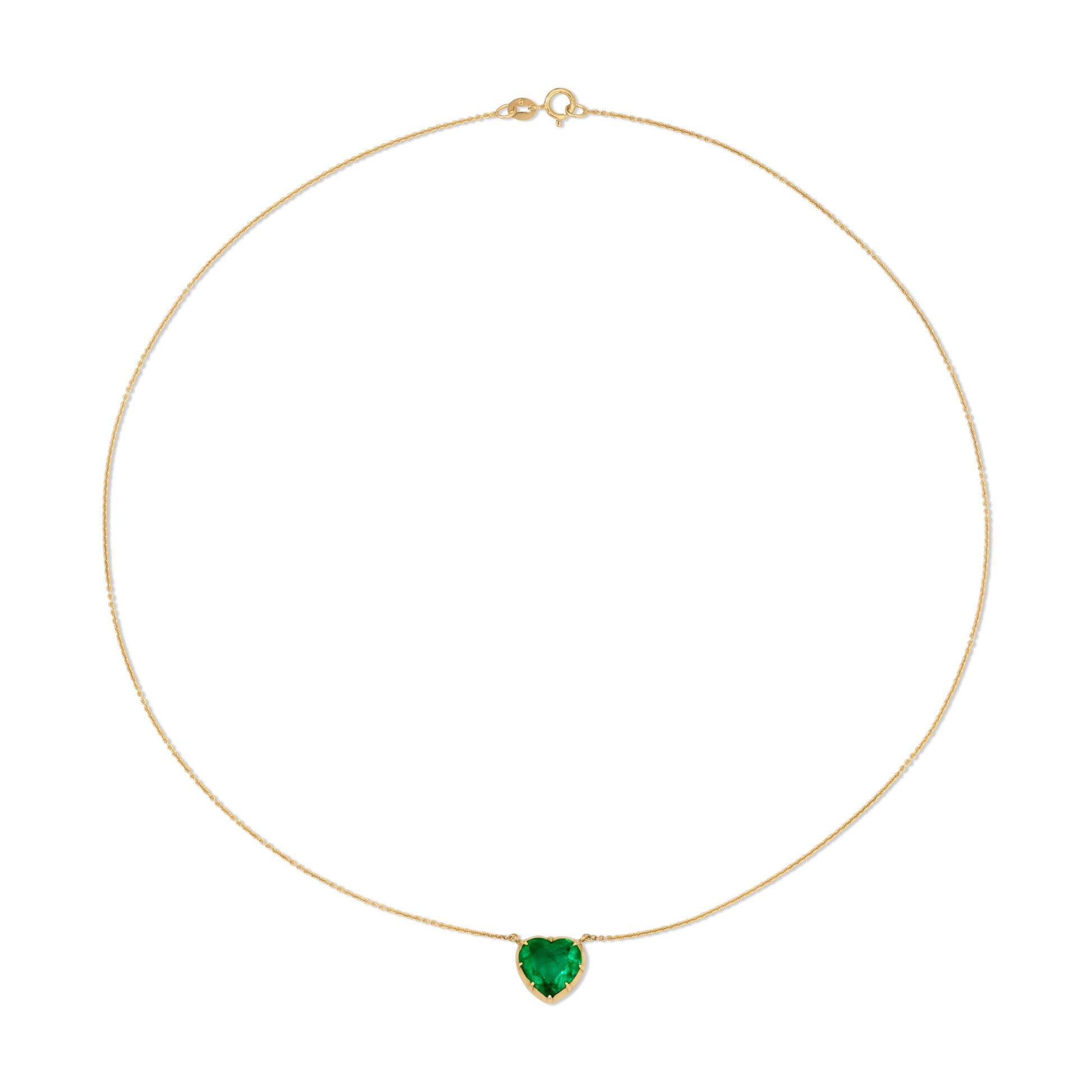 Emerald Candy Wrapper Heart Necklace