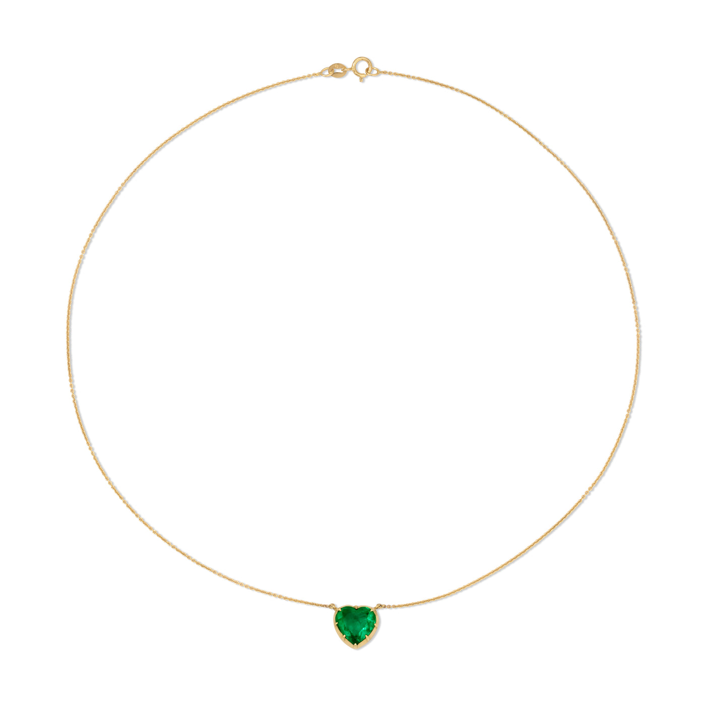 Emerald Candy Wrapper Heart Necklace