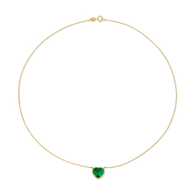 Emerald Candy Wrapper Heart Necklace