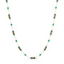 Enamel Multistone Necklace on Chain