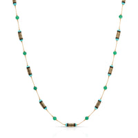 Enamel Multistone Necklace on Chain