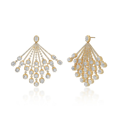 Old Cut Fan Earrings