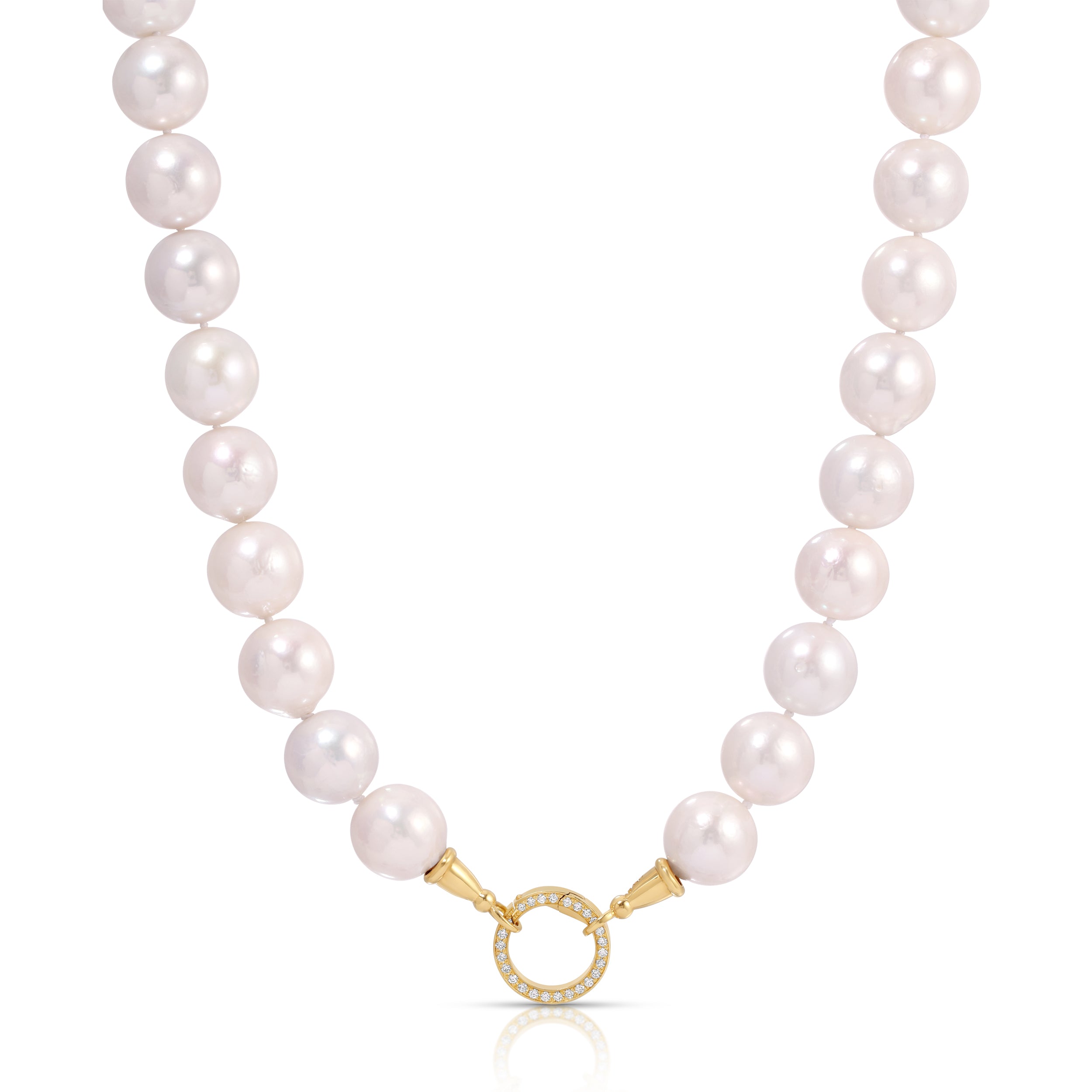 Pearl Charm Chain with Diamond Clasp