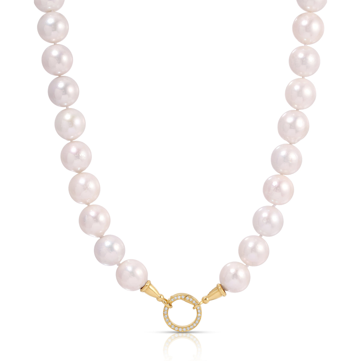 Pearl Charm Chain with Diamond Clasp