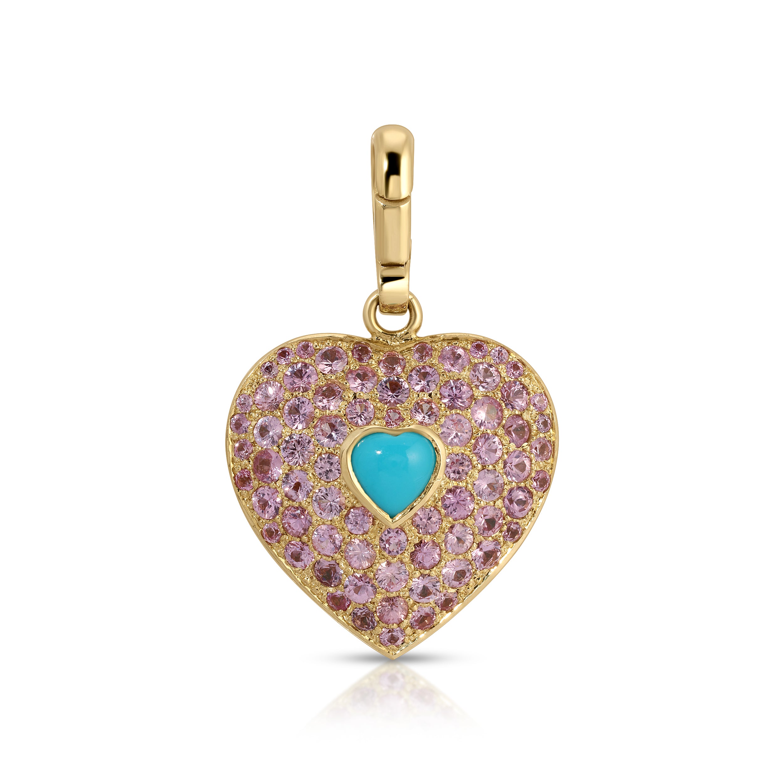 Palm Heart with Turquoise Charm