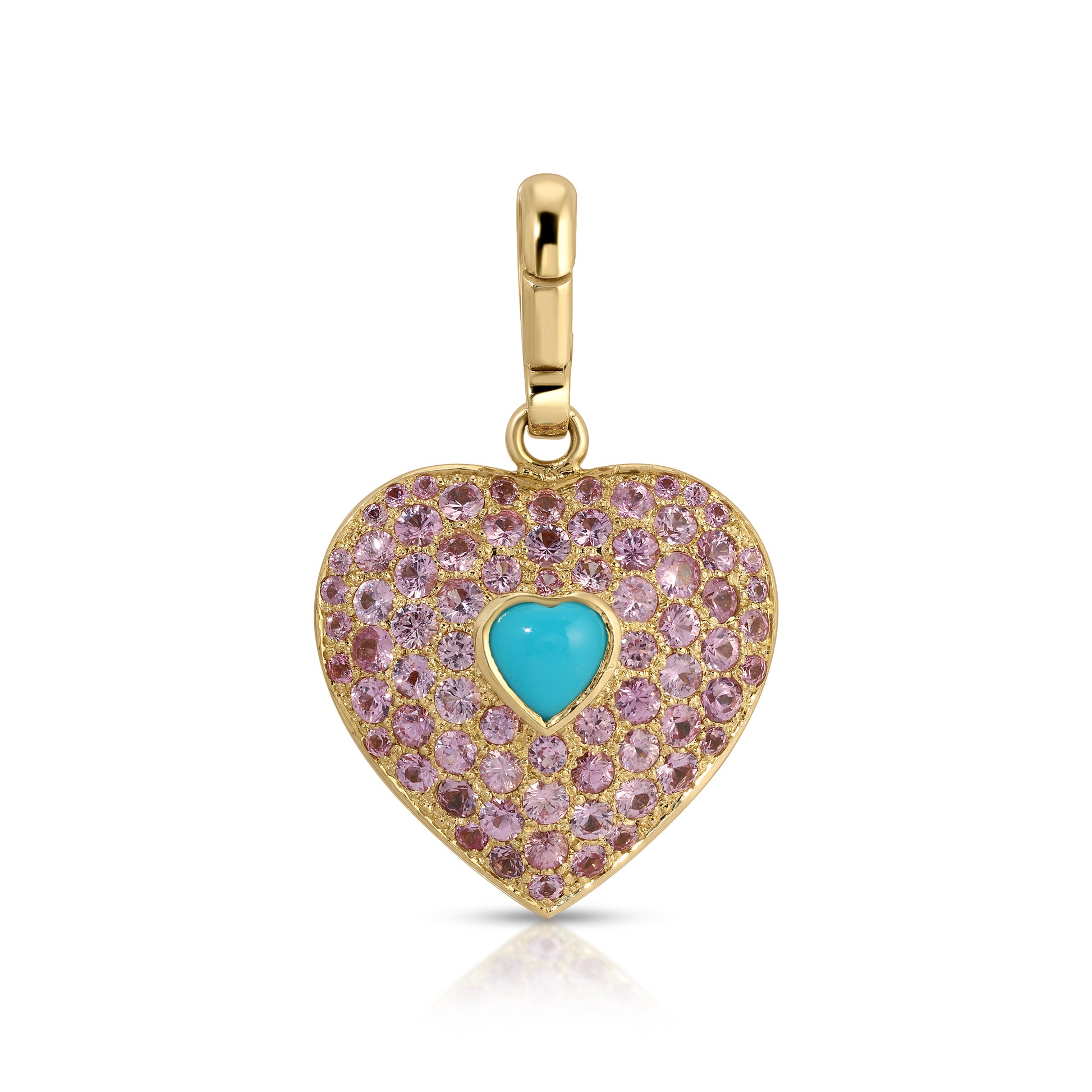 Palm Heart with Turquoise Charm