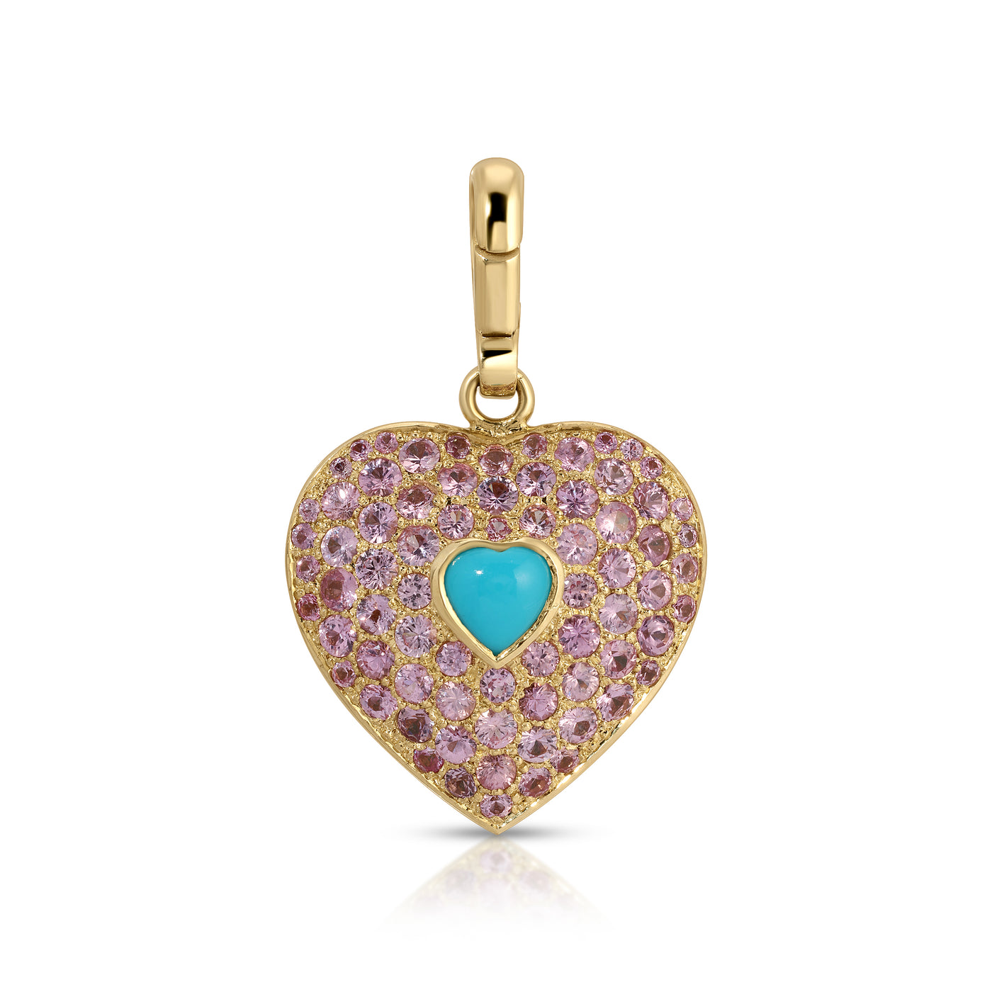 Palm Heart with Turquoise Charm